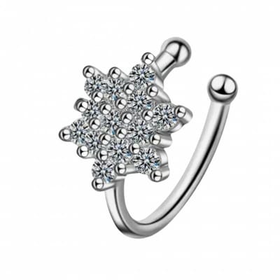 Helix -klem -zirkonia- 1 stuks- Zilver- geen gaatje- Charme Bijoux