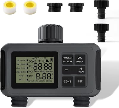 Irrigatiecomputer met 2 Uitgangen - Slimme Watertimer voor Tuin en Broeikas
