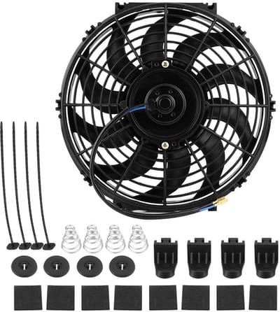 Allecto - Auto Ventilator - Koeling - Slim ontwerp - 30.5 cm - 80W - Universeel - Geluidsarm - Voor auto