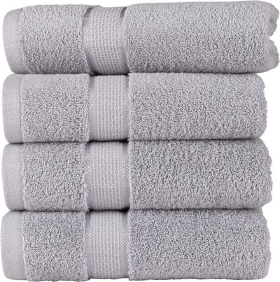 Homéé® Handdoek Ruche grijs 50x100 cm gekamde katoen 550g. m² 4 stuks
