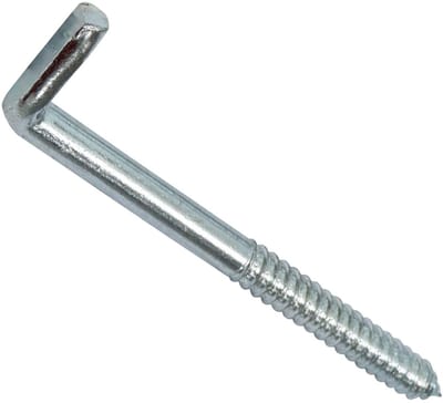 Dailygoods- Schroefduim Set van 10 - Ø10x113mm - Roestbestendig - Houthaken - Draadspikes - L-vormig - Voor snelle montage