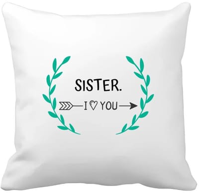 Akyol - sister i love you Kussen hoes - Zus - de liefste zus - verjaardag - cadeautje voor zus - zus artikelen - kado - geschenk - 40 bij 40 cm