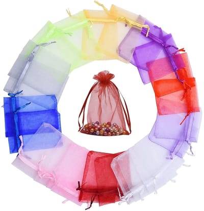 Dailygoody - Organza zakjes - Geschenken - 50 stuks - Kleurrijk - Snoepzakjes - Perfect voor bruiloften en festivals