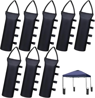 Dailygoods- Paviljoengewichten 40 kg - Zandzakken voor partytent - Draagbare poten - 800D Oxford-stof - Klittenbandsluitsysteem - Afmetingen 50 x 20 cm