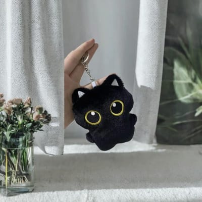 10cm Schattig Zwart Kat Pluche Speelgoed Pop Klein Hanger Knuffelig Kussen Kussen Ins Zwart Kat Pluche Speelgoed Pop Voor Jongen Meisje Verjaardagscadeaus