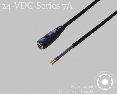 BKL Electronic DC-connector DC-koppeling - Adereindhulzen 2.1 mm 1.5 m 1 stuk(s) Single