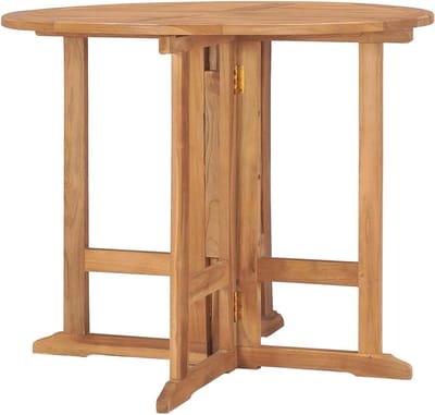 Tuin Tafel - Houten Tafel - Buiten Eten - Opvouwbaar Ontwerp - 90 x 75 cm - Houtkleur