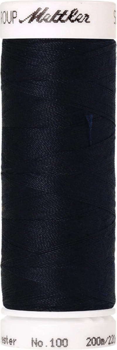 Amann Mettler Seralon Naaigaren – Blue Black (0810) – 200 m – No. 100 – 100% Polyester – Per Stuk
