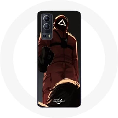 Coque de téléphone - Squid Game - Vivo Y72 - Rouge - Souple - Protection contre les chocs rouge