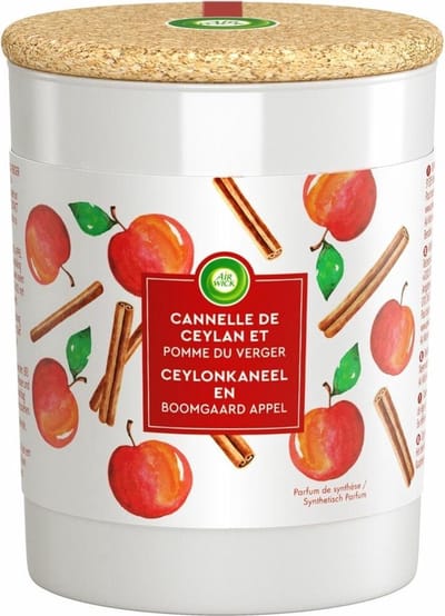 Air Wick - Luchtverfrisser - Geurkaars - Ceylon Kaneel & Appel Boomgaard - 185g