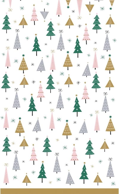 Duni tafelkleed Noel Trees - 138x220cm