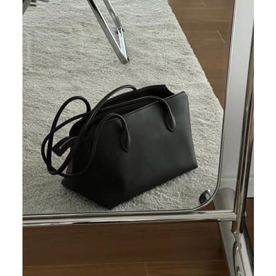 Niche Tassen, Leren Tassen, Minimalistische Enkelvoudige Schoudertassen, High-end Pendel Tote Tassen, Handtassen met Grote Capaciteit black