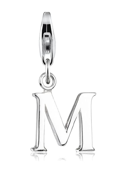 Elli - Bedel - Dames Letter M Initiaal in 925 Sterling Zilver - Dames