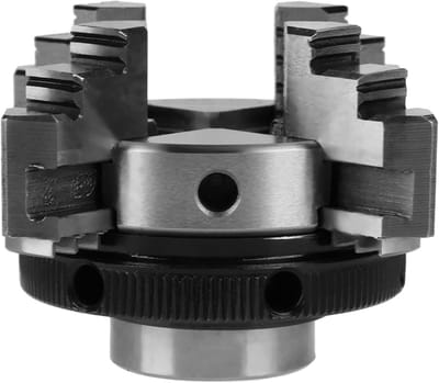 Dailygoods- Draaihouder 50mm - 4-jaw chuck - Zelfcentrerend - Handmatig - Geschikt voor houtbewerkingsmachines - Hoge centrering nauwkeurigheid