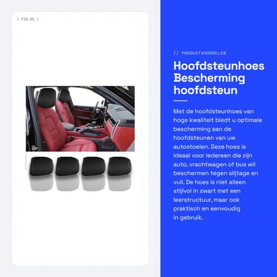 Dailygoods- Hoofdsteunhoes 4 Stuks - Wasbaar - Stofdicht - Elastische Zomen - Universeel Model - Materiaal: Verdikte Gebreide Stof - Afmetingen: 28 x 27,5 cm - Hoofdsteunbekleding