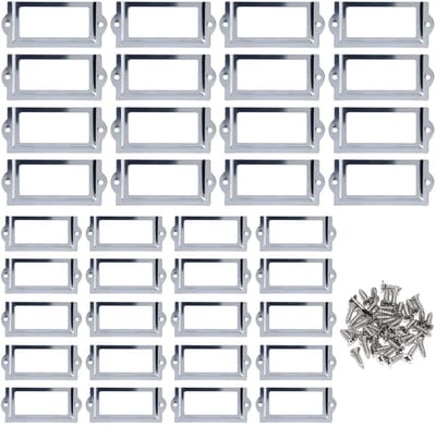 Dailygoods- Labelhouder Metalen - Etikethouder Zelfklevend - Labelhouder Groot/Middelgroot - Duurzaam/IJzer - Elegant/Artistiek - Eenvoudig te Installeren - Etiketframe