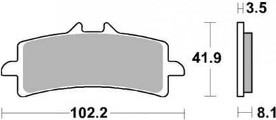 Ap Racing-remblok voor Ducati 1198 Diavel 2011 tot 2016 AVG/AVD nieuw