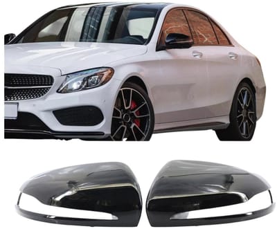 Spiegelkappen Hoogglans Zwart Geschikt voor Mercedes C-Klasse W205, E-Klasse W213/W238, GLC X253/C253, S-Klasse W222 & C217