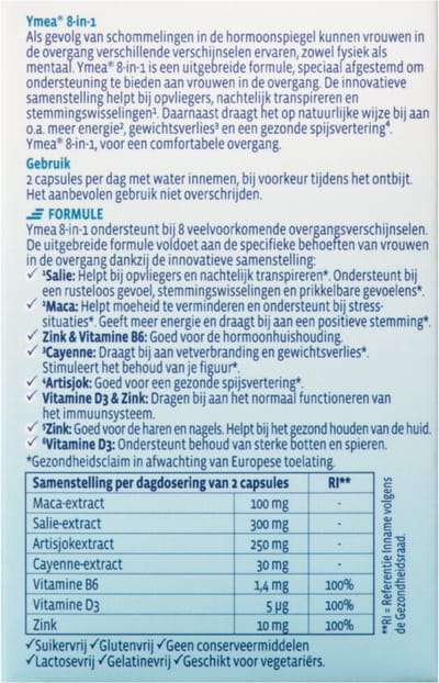 Ymea Overgang 8 in 1 Capsules - 4 x 64 capsules - Voordeelverpakking