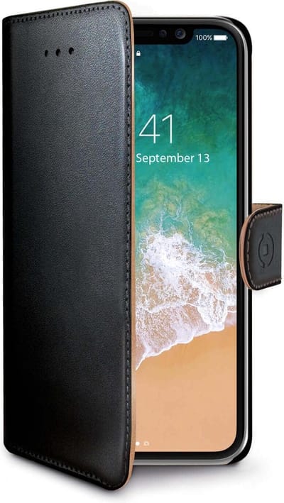 Celly Boekmodel Hoesje iPhone XS / X - Zwart