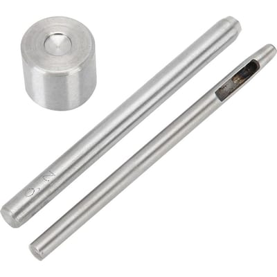 3 Pièces Outil d'Installation de Bouton Ensemble de Fixation de Rivet Opération Manuelle Artisanat Prise Confortable Acier white
