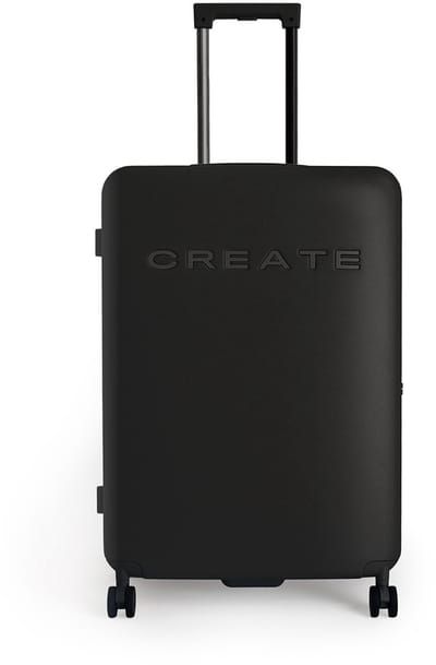 CREATE - Harde polycarbonaat koffer met TSA-slot en multidirectionele wielen - Zwart - Check-in M - LUGGAGE STUDIO