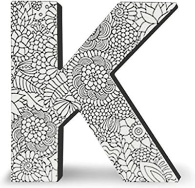 dci Color Joy Art - Large Block Letter “K “ Wall Hanging - Letter to Color “K”