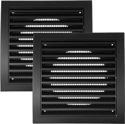Ø125 mm antraciet ventilatierooster voor drogerontluchting en badkamer