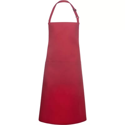 Karlowsky Oversized Bib Apron Basic with Buckle and Pocket KY133 - Red (ca. Pantone 186C) - 100 x 100 cm