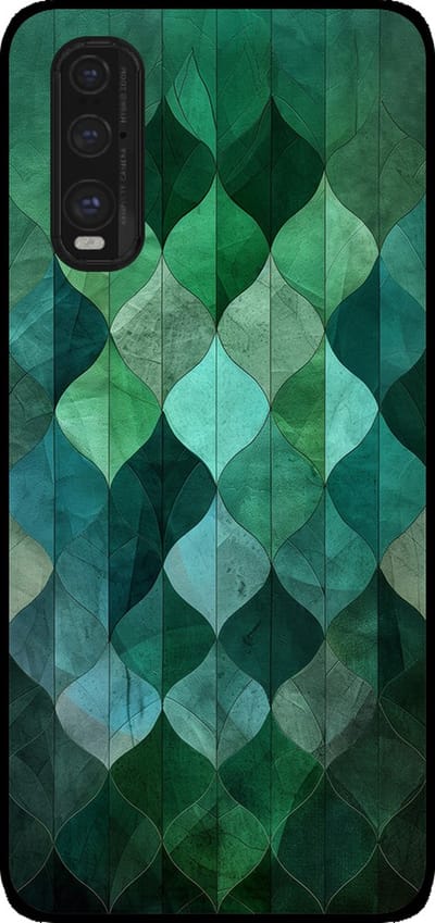 Smartphonica Telefoonhoesje Geschikt voor Oppo Find X2 met groene bladeren opdruk - TPU backcover case green leaf design - Groen geschikt voor Oppo Find X2