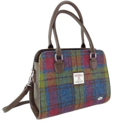 Handtas Findhorn Multi Colour - Stevig - Draagband - Harris Tweed - Glen Appin of Scotland