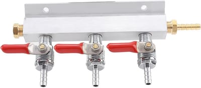 CO2 Gasverdeler - Biervaten Dispenser - Meerdere Vaten - Ingebouwde Terugslagklep - 193 x 92 cm - Zilver