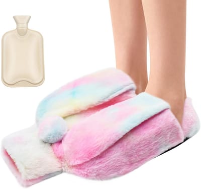 Warmwaterkruik met zachte hoes en draagbaar design - 2 liter - Voetwarmer voor thuis en kantoor