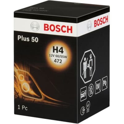 Lamp Halogeen BOSCH H4 Plus 60% 12V, 60/55W