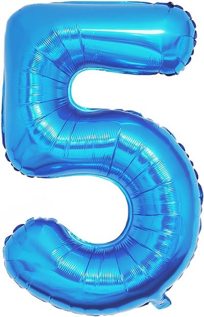Folie Ballonnen Cijfer - Opblaasbare Helium Ballonnen - Verjaardag Decoratie - Herbruikbaar Materiaal - 101 cm Groot - Blauw