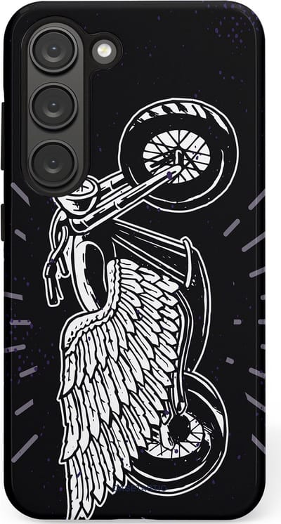 Casetastic Hoesje Geschikt voor Samsung S23 - Stijlvolle Beschermende Duo-layer Case - Retro highway