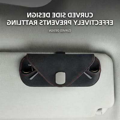 Zonnebrilhouder Auto - Brillenkoker Zonneklep - Veilig Rijden - Magnetische Sluiting - Compact Ontwerp - Zwart