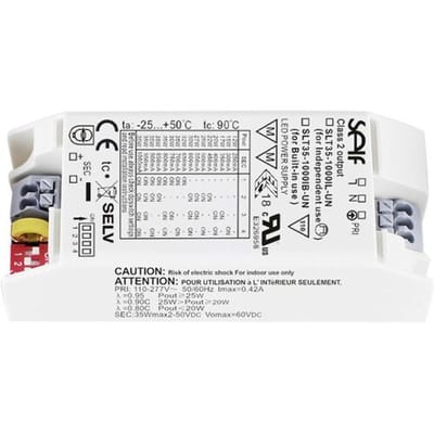 Self Electronics SLT35-1000IB-UN LED-driver Constante stroomsterkte 35 W 250 - 1000 mA 2 - 50 V/DC Niet dimbaar, Geschikt voor meubels, Montage op