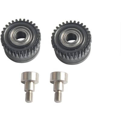 Volledig metalen extruder tandwiel nanocoated hoge hardheid filament aandrijftandwiel compatibel met Creality 1 gray