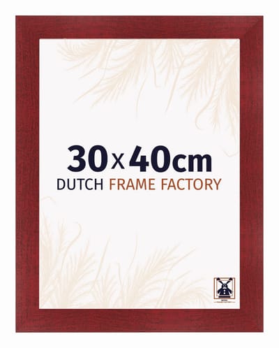 Fotolijst 30x40 cm - MDF - Wijnrood Geveegd - Praag