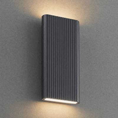Lucande LED buiten wandlamp Raija, antraciet, hoogte 40 cm, CCT