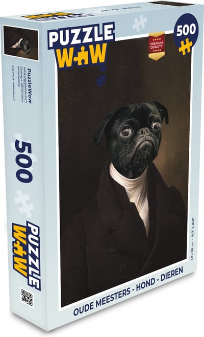 Puzzel Oude Meesters - Hond - Dieren - Legpuzzel - Puzzel 500 stukjes