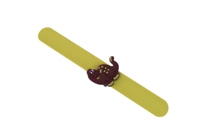 Akyol - Kinder Armband Dinosaurus - Slap On armband - Armband - Kinderamband - Armbandje - dino - Dinosauriër - Geel armband - Bracelet - Yellow Dinosaur bracelet