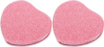 Draagbare Minispiegel - Zakspiegel Hartvorm - Make-up Bijwerken - Charmant Hartontwerp - 6.5 x 6.5 cm - Roze
