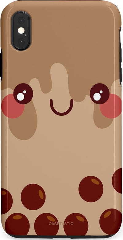 Casetastic Hoesje Geschikt voor Apple iPhone Xs Max - Stijlvolle Beschermende Duo-layer Case - Smeltende choco bolletjes