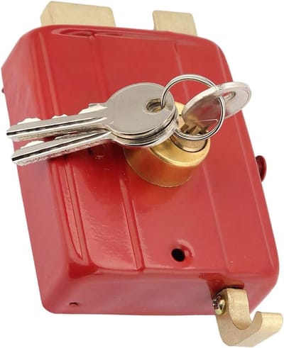 Nachtslot - Veiligheidsslot - Deur Beveiligen - Roestvrij Afwerking - 13 x 8 x 6 cm - Goudkleurig