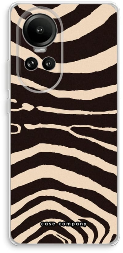 Case Company® - Hoesje geschikt voor Oppo Reno 10 hoesje - Arizona Zebra - Soft Cover Telefoonhoesje - Bescherming aan alle Kanten en Schermrand