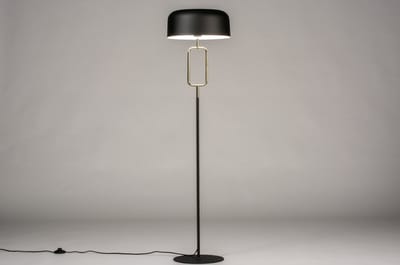 Lumidora Vloerlamp 74187 - ADAM - E27 - Zwart - Goud - Messing (kleur) - Metaal - ⌀ 35 cm