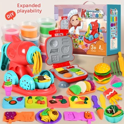 Doe-alsof Keuken Voedsel Klei Speelgoed Plasticine Gereedschap Set Pastamachine IJsjesmaker Doe-het-zelf Vorm Jongens Meisjes Cadeau red