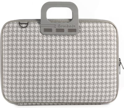 Bombata 15 inch Laptoptas 'Pied de Poule' - 15,6 inch - Stof - Grijs